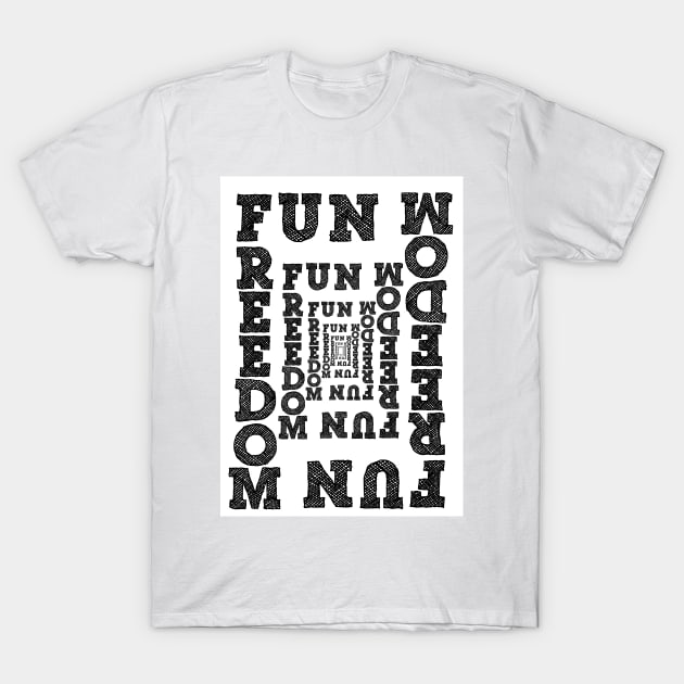 One Colour Word art T-Shirt by NTBPrints